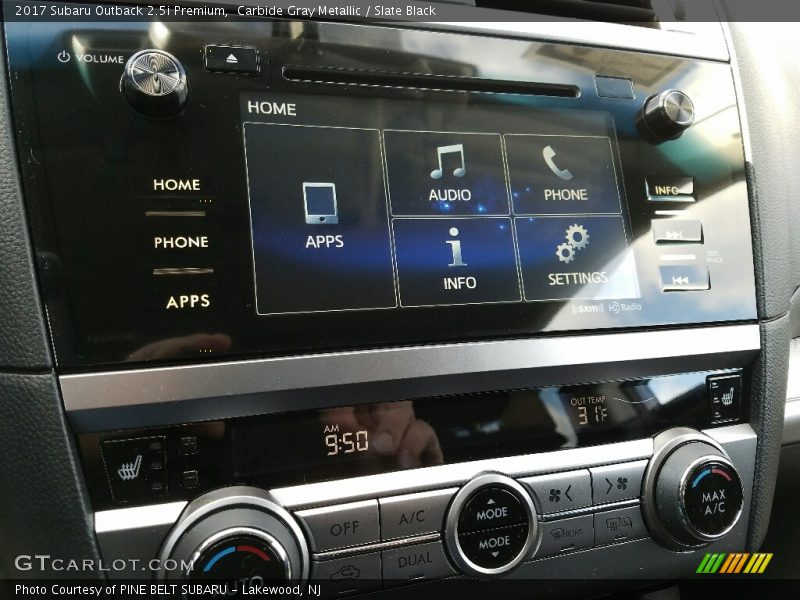 Carbide Gray Metallic / Slate Black 2017 Subaru Outback 2.5i Premium