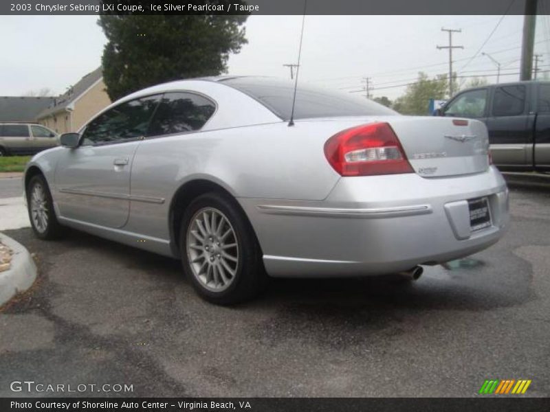 Ice Silver Pearlcoat / Taupe 2003 Chrysler Sebring LXi Coupe