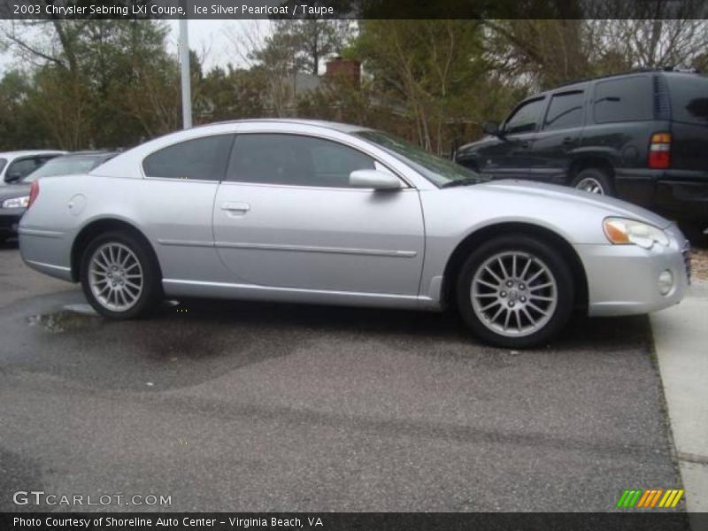 Ice Silver Pearlcoat / Taupe 2003 Chrysler Sebring LXi Coupe