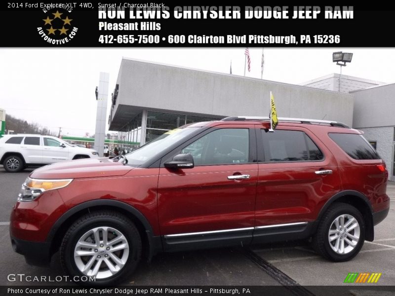 Sunset / Charcoal Black 2014 Ford Explorer XLT 4WD