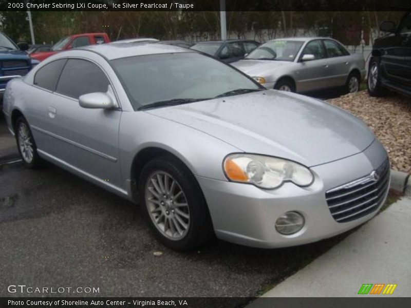 Ice Silver Pearlcoat / Taupe 2003 Chrysler Sebring LXi Coupe