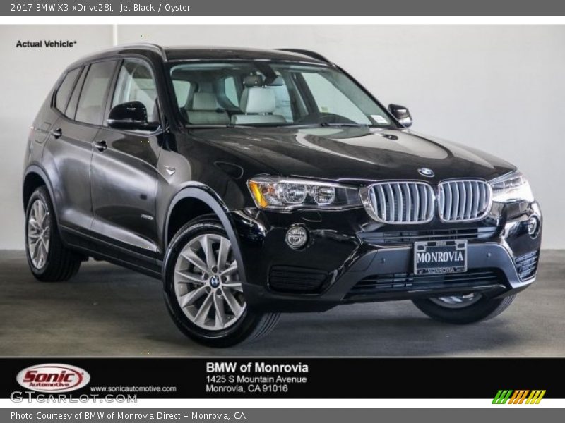 Jet Black / Oyster 2017 BMW X3 xDrive28i