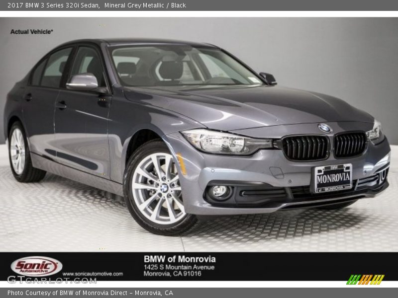 Mineral Grey Metallic / Black 2017 BMW 3 Series 320i Sedan