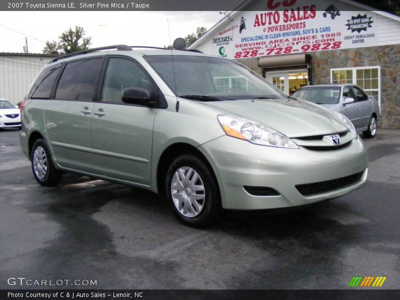 Silver Pine Mica / Taupe 2007 Toyota Sienna LE