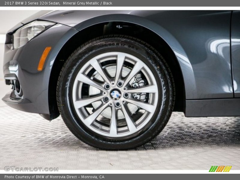 Mineral Grey Metallic / Black 2017 BMW 3 Series 320i Sedan