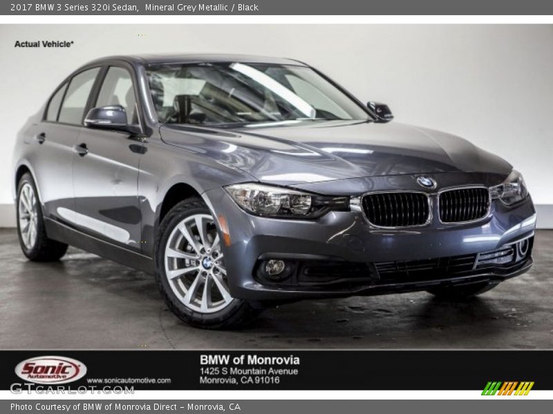 Mineral Grey Metallic / Black 2017 BMW 3 Series 320i Sedan