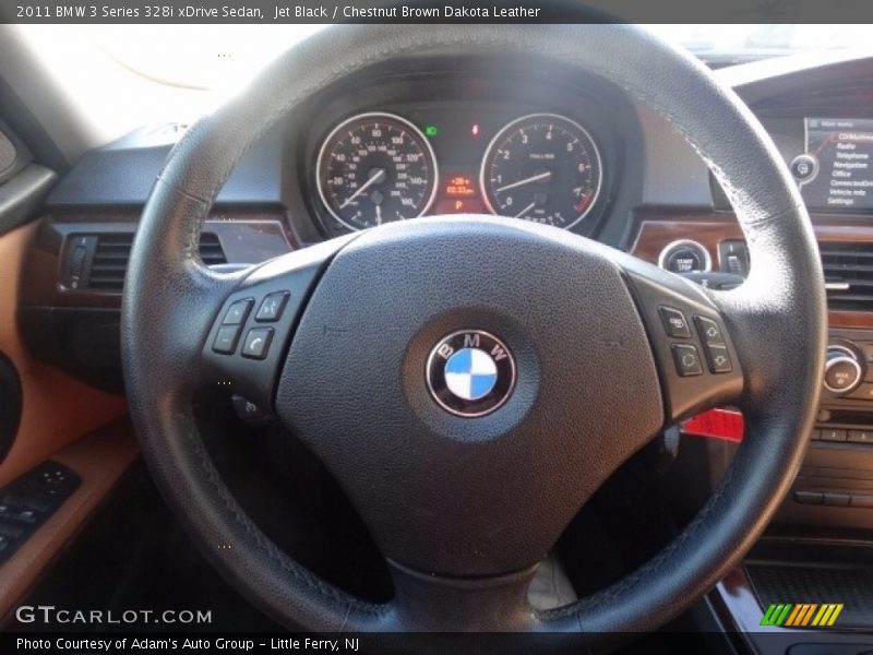 Jet Black / Chestnut Brown Dakota Leather 2011 BMW 3 Series 328i xDrive Sedan