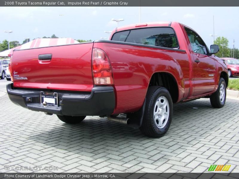 Impulse Red Pearl / Graphite Gray 2008 Toyota Tacoma Regular Cab