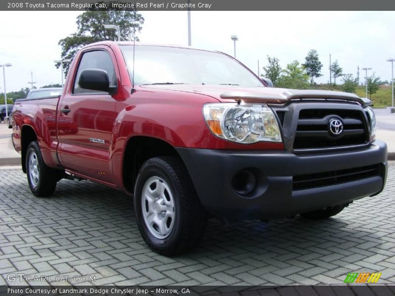 Impulse Red Pearl / Graphite Gray 2008 Toyota Tacoma Regular Cab