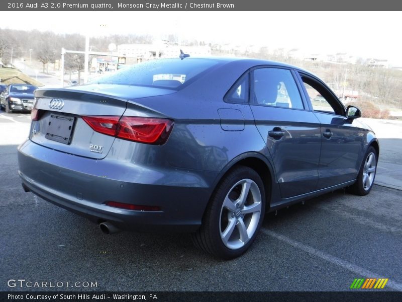 Monsoon Gray Metallic / Chestnut Brown 2016 Audi A3 2.0 Premium quattro