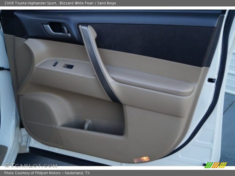 Blizzard White Pearl / Sand Beige 2008 Toyota Highlander Sport