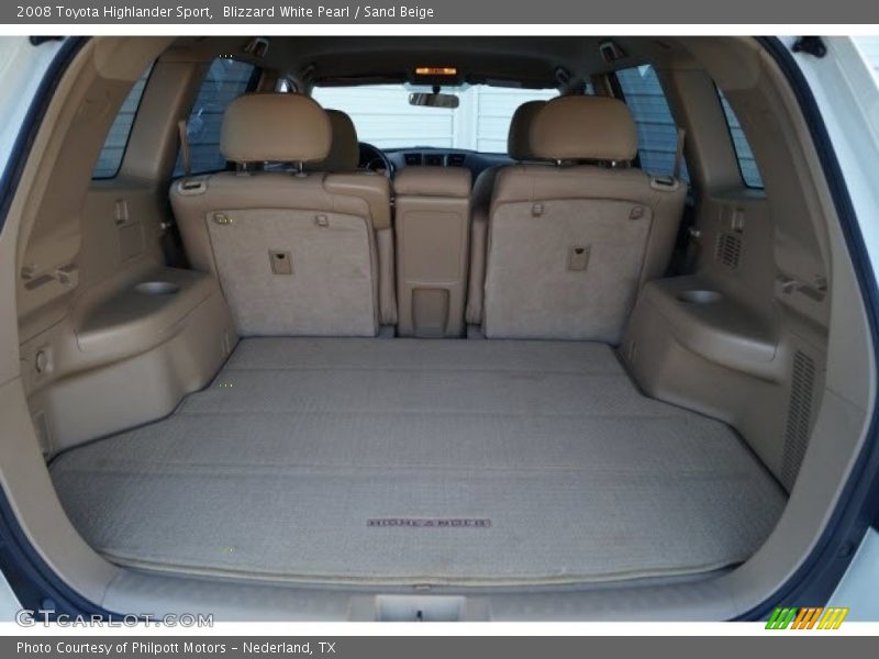 Blizzard White Pearl / Sand Beige 2008 Toyota Highlander Sport