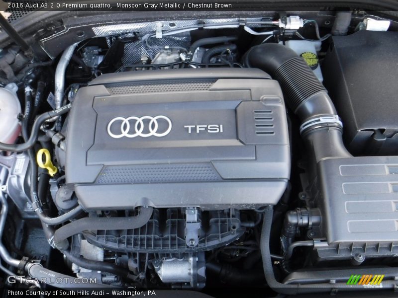 Monsoon Gray Metallic / Chestnut Brown 2016 Audi A3 2.0 Premium quattro