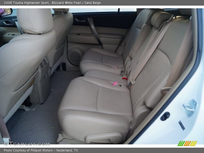 Blizzard White Pearl / Sand Beige 2008 Toyota Highlander Sport