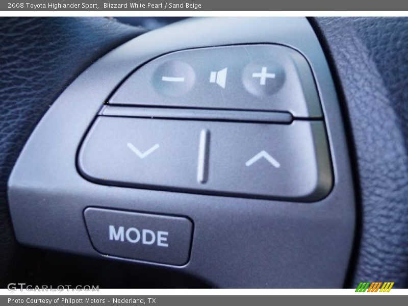 Blizzard White Pearl / Sand Beige 2008 Toyota Highlander Sport