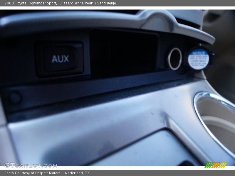 Blizzard White Pearl / Sand Beige 2008 Toyota Highlander Sport