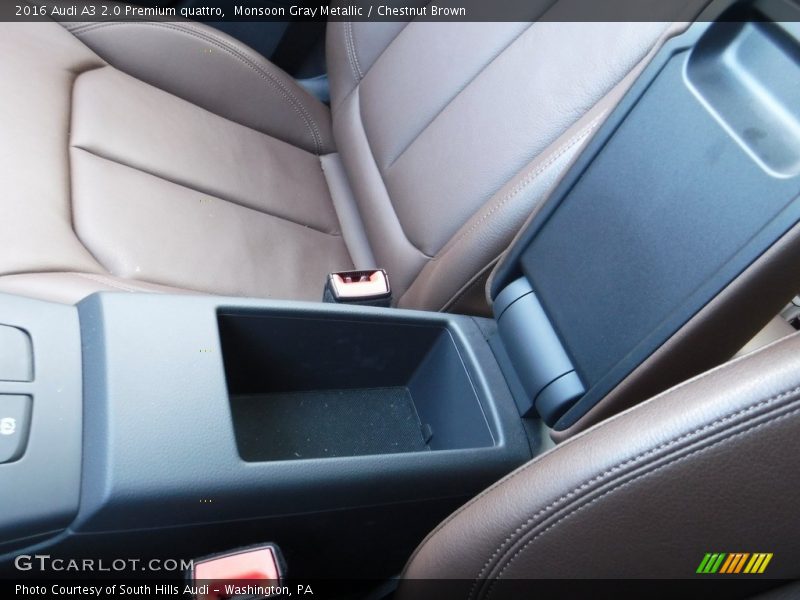 Monsoon Gray Metallic / Chestnut Brown 2016 Audi A3 2.0 Premium quattro