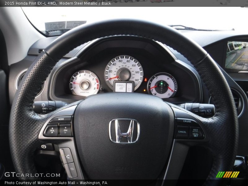 Modern Steel Metallic / Black 2015 Honda Pilot EX-L 4WD