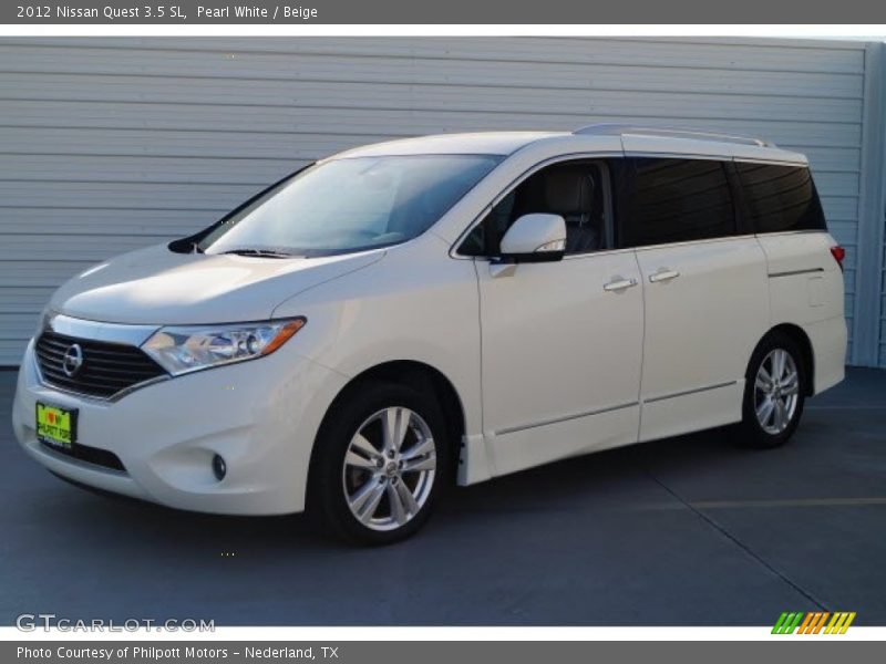 Pearl White / Beige 2012 Nissan Quest 3.5 SL