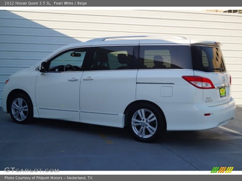 Pearl White / Beige 2012 Nissan Quest 3.5 SL