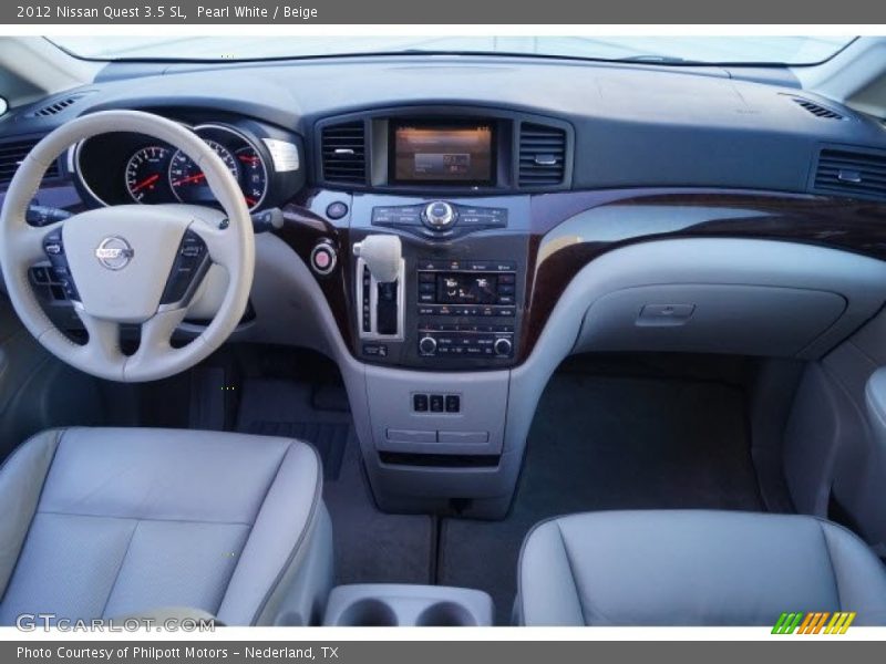 Pearl White / Beige 2012 Nissan Quest 3.5 SL