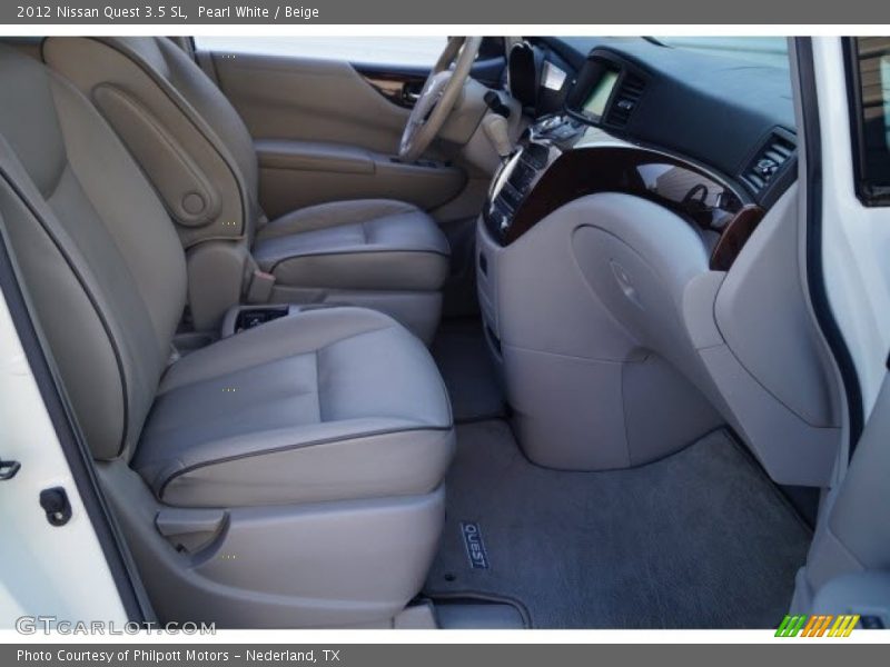 Pearl White / Beige 2012 Nissan Quest 3.5 SL