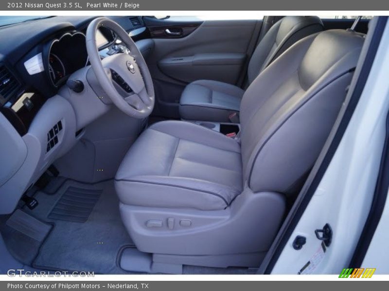 Pearl White / Beige 2012 Nissan Quest 3.5 SL