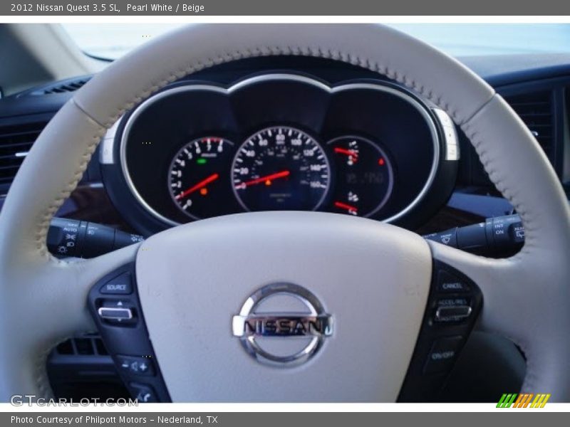 Pearl White / Beige 2012 Nissan Quest 3.5 SL