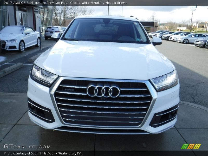 Glacier White Metallic / Nougat Brown 2017 Audi Q7 3.0T quattro Premium Plus