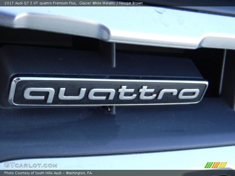 Glacier White Metallic / Nougat Brown 2017 Audi Q7 3.0T quattro Premium Plus