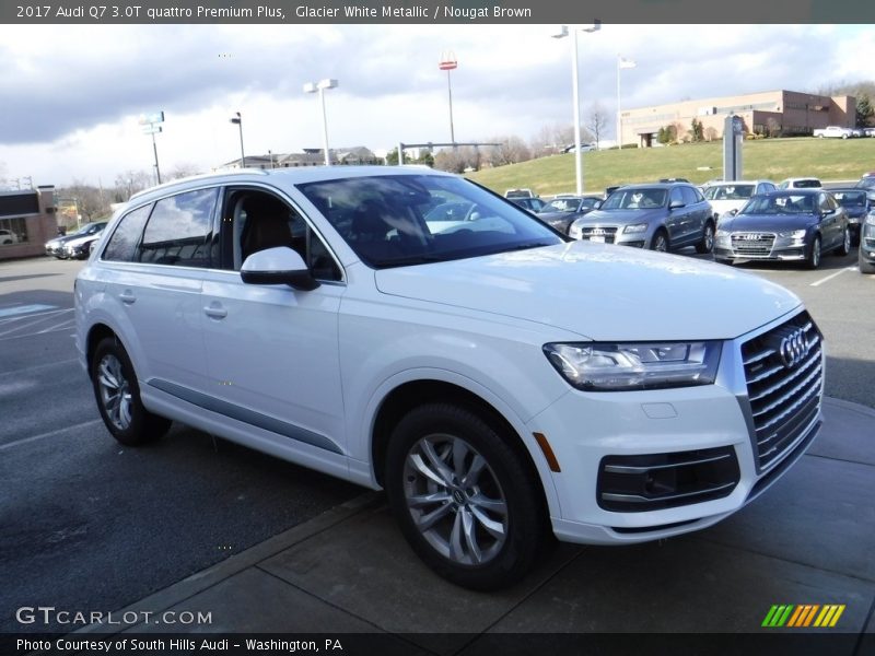 Glacier White Metallic / Nougat Brown 2017 Audi Q7 3.0T quattro Premium Plus