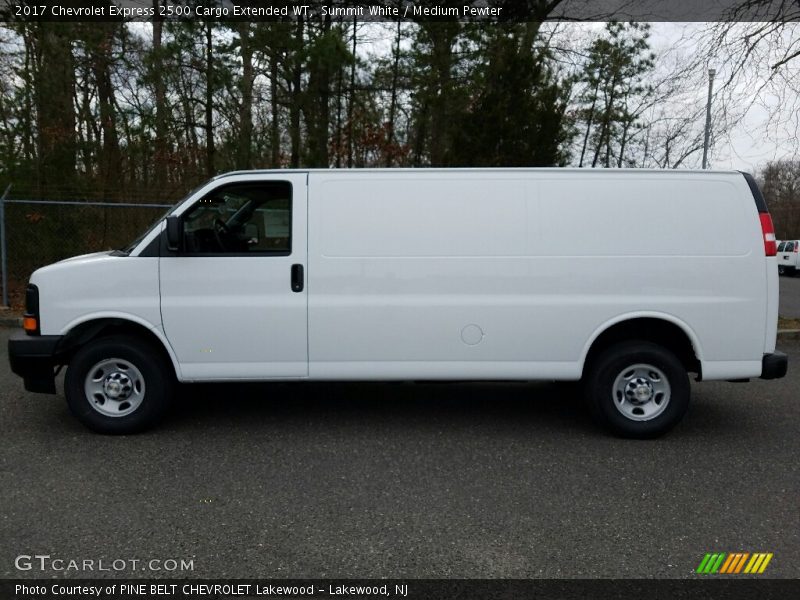 Summit White / Medium Pewter 2017 Chevrolet Express 2500 Cargo Extended WT