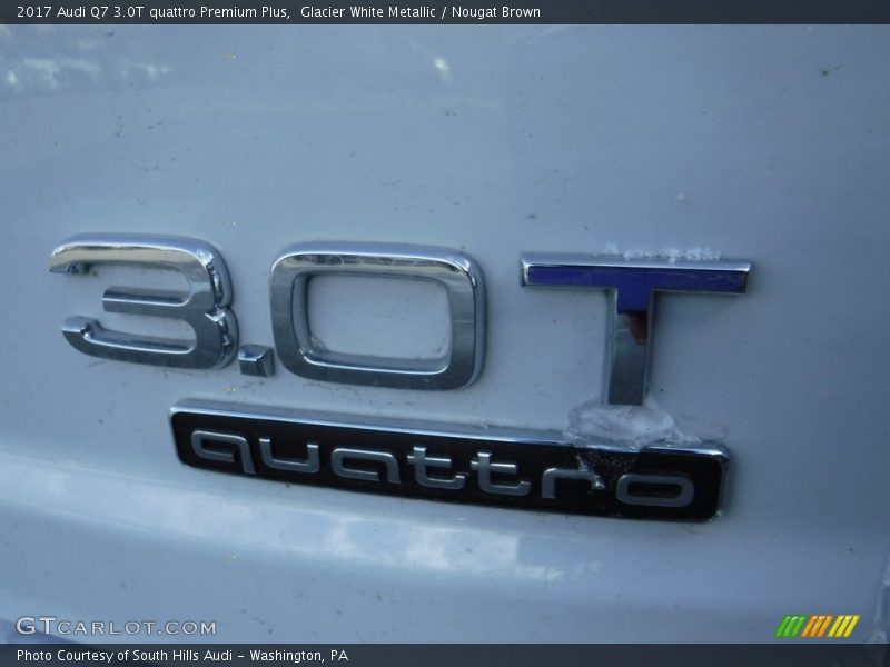 Glacier White Metallic / Nougat Brown 2017 Audi Q7 3.0T quattro Premium Plus