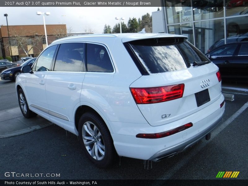 Glacier White Metallic / Nougat Brown 2017 Audi Q7 3.0T quattro Premium Plus