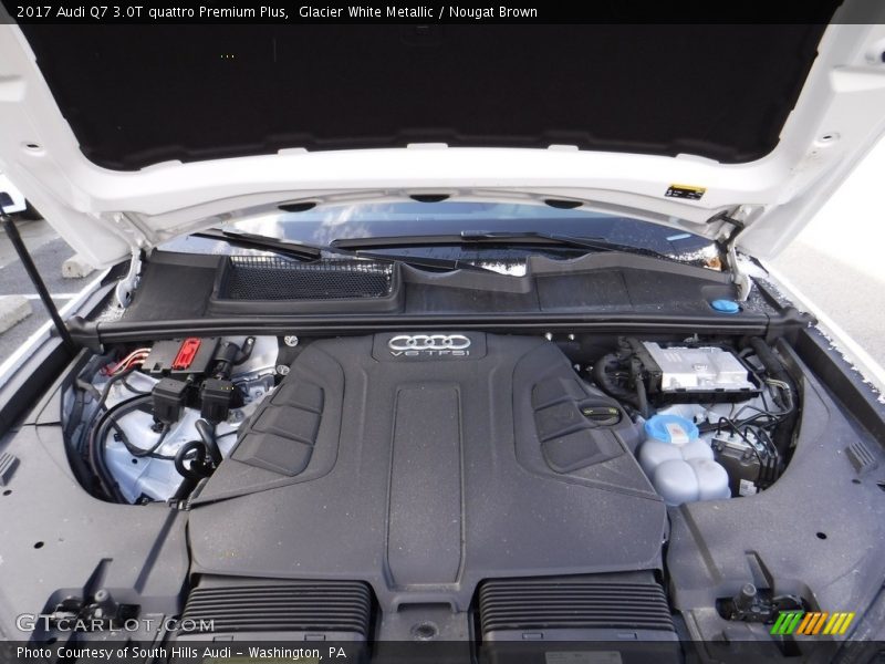 Glacier White Metallic / Nougat Brown 2017 Audi Q7 3.0T quattro Premium Plus