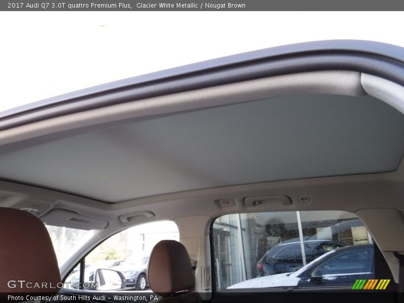 Glacier White Metallic / Nougat Brown 2017 Audi Q7 3.0T quattro Premium Plus