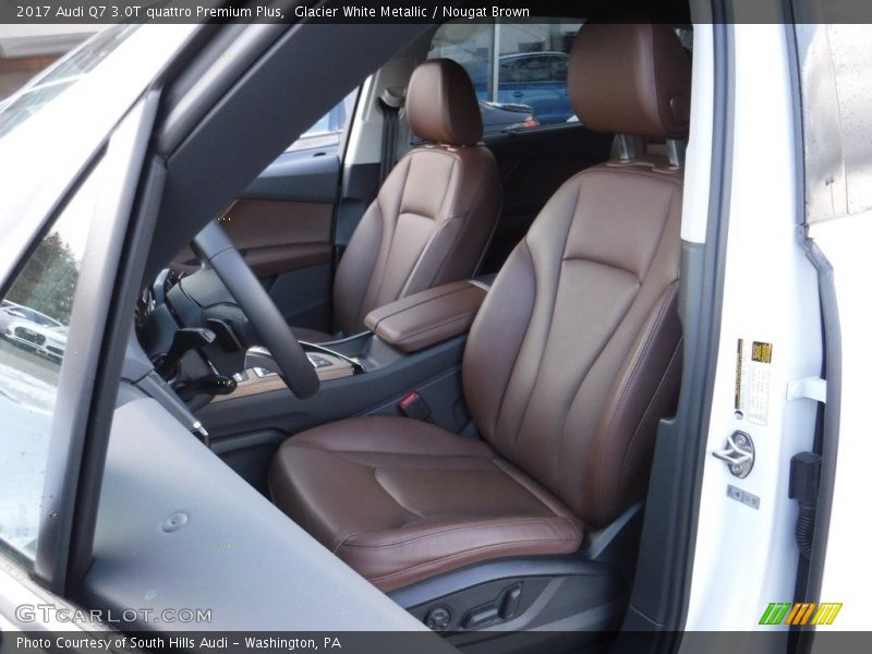Glacier White Metallic / Nougat Brown 2017 Audi Q7 3.0T quattro Premium Plus