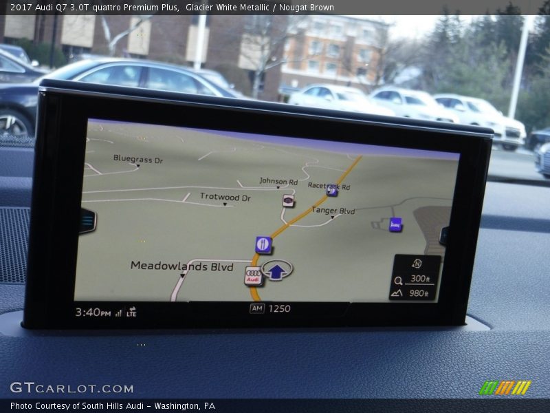 Glacier White Metallic / Nougat Brown 2017 Audi Q7 3.0T quattro Premium Plus