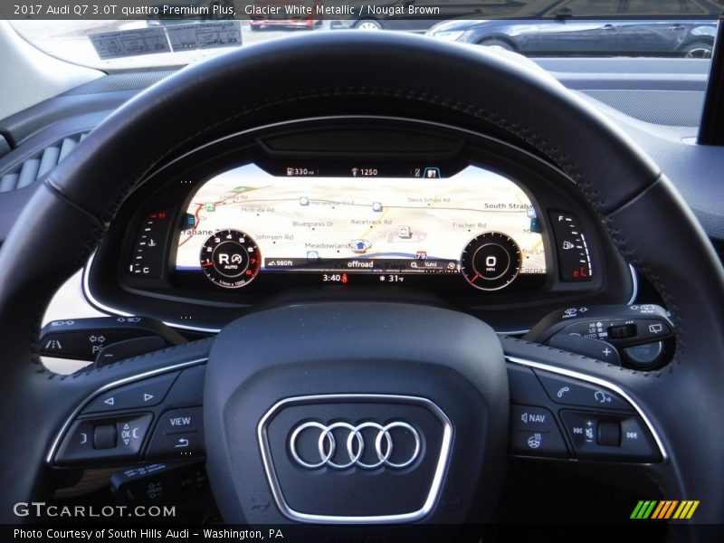 Glacier White Metallic / Nougat Brown 2017 Audi Q7 3.0T quattro Premium Plus