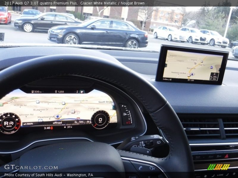 Glacier White Metallic / Nougat Brown 2017 Audi Q7 3.0T quattro Premium Plus