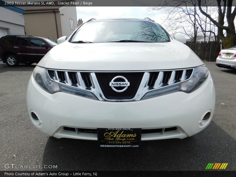 Glacier Pearl / Beige 2009 Nissan Murano SL AWD