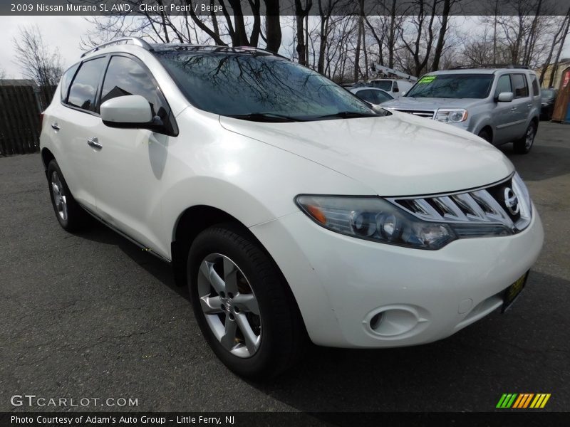 Glacier Pearl / Beige 2009 Nissan Murano SL AWD