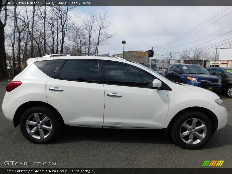 Glacier Pearl / Beige 2009 Nissan Murano SL AWD