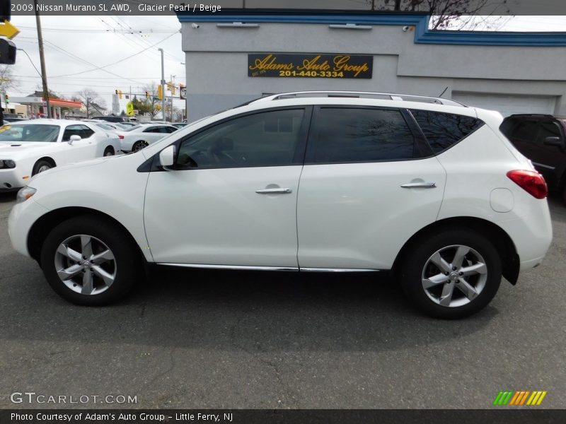 Glacier Pearl / Beige 2009 Nissan Murano SL AWD