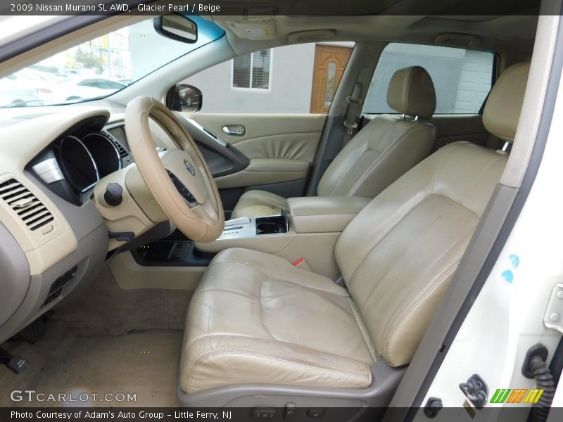 Glacier Pearl / Beige 2009 Nissan Murano SL AWD