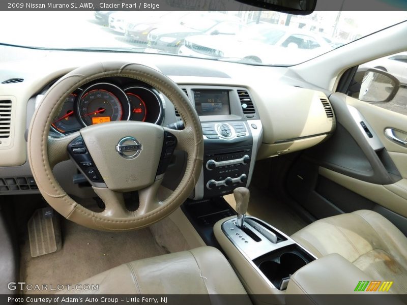 Glacier Pearl / Beige 2009 Nissan Murano SL AWD