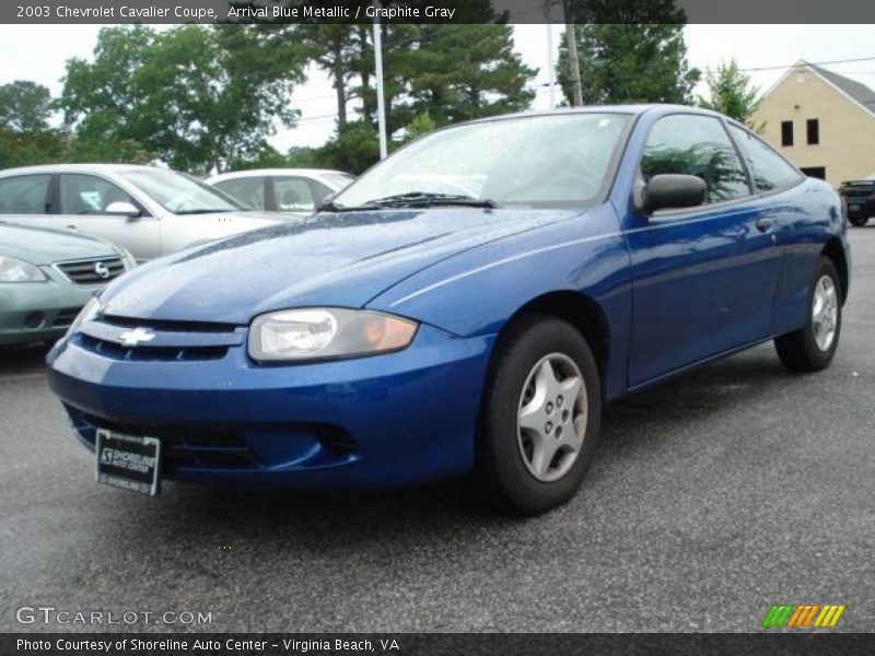 Arrival Blue Metallic / Graphite Gray 2003 Chevrolet Cavalier Coupe