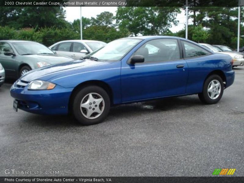 Arrival Blue Metallic / Graphite Gray 2003 Chevrolet Cavalier Coupe