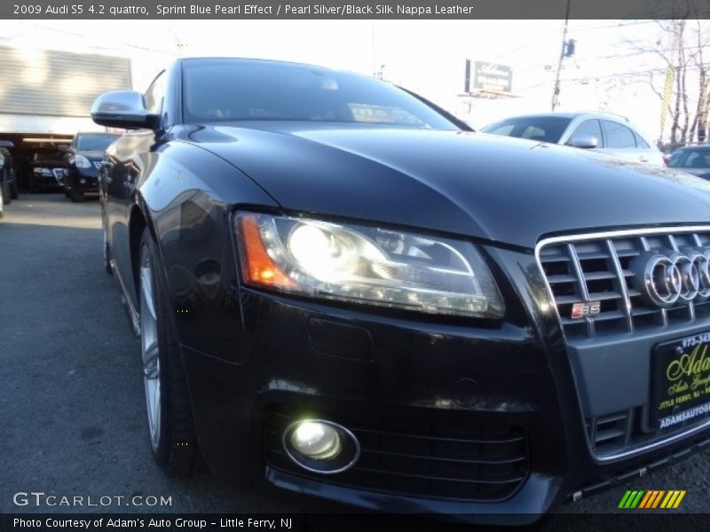 Sprint Blue Pearl Effect / Pearl Silver/Black Silk Nappa Leather 2009 Audi S5 4.2 quattro