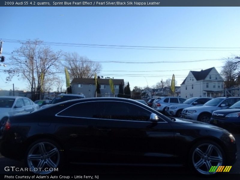 Sprint Blue Pearl Effect / Pearl Silver/Black Silk Nappa Leather 2009 Audi S5 4.2 quattro